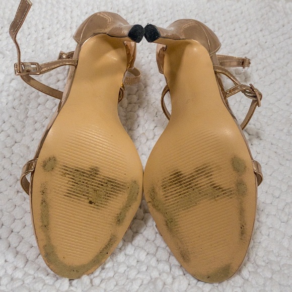 Gold Metallic Stiletto High Heel Size 6 - Picture 6 of 6
